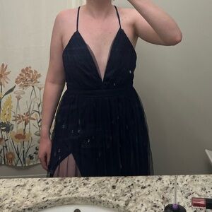 navy Lulus dress size medium NWT